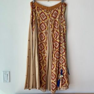 Chan Luu Handmade in India Woodblock Print Skirt Medium